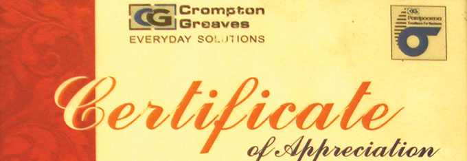 Crompton Greaves Certification